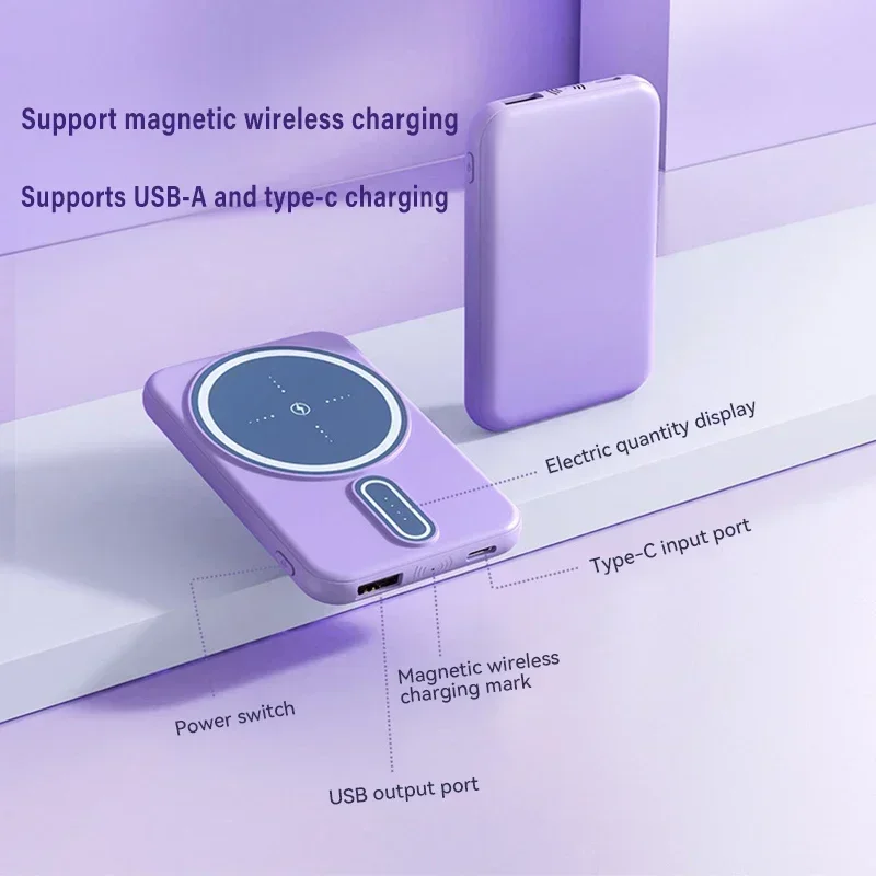 Batterie externe 50000mAh Magsafe, charge rapide sans fil, mince et compacte, accessoires pour téléphone portable, livraison gratuite