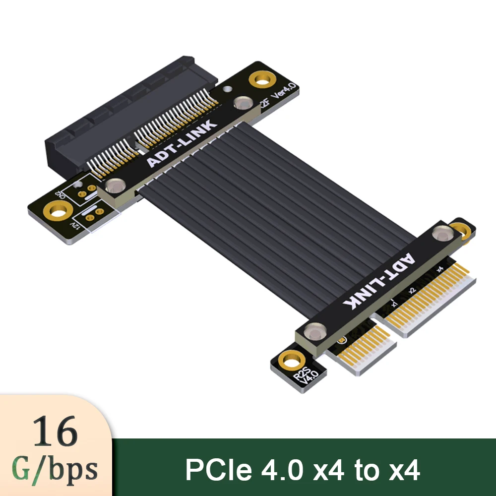 

ADT-Link PCIE 4.0 PCI-E X4 Extension Cable Transfer X4 Support Network Card Hard Disk USB Card