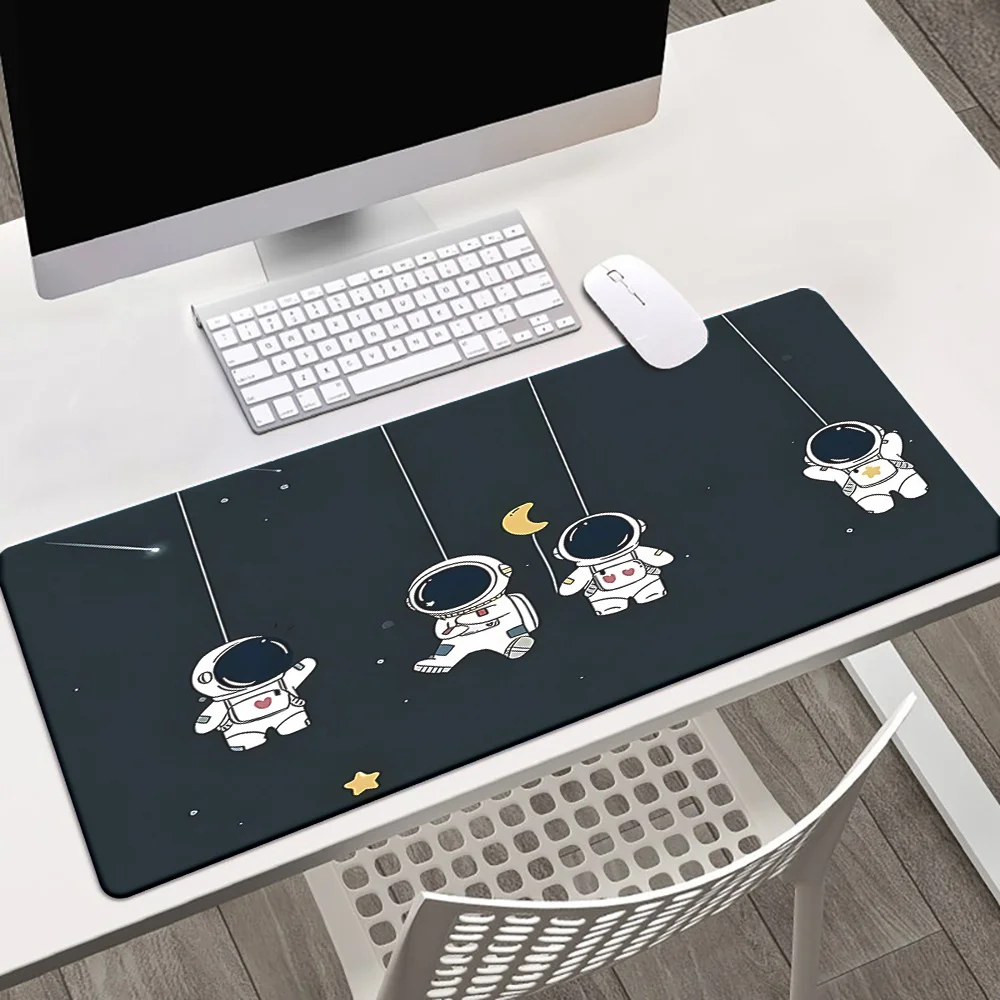 Tappetino per mouse stampato ad alta definizione con motivo astronauta, tappetini da gioco per computer da ufficio Tappetini per mouse antiscivolo in gomma Tappetino da scrivania