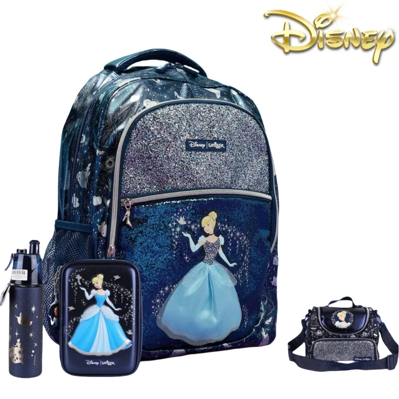 Prawdziwa torba szkolna Disney Australia Smiggle Cinderella szkolne materiały papiernicze piórnik studencka torba na Lunch plecak upominki szkolne