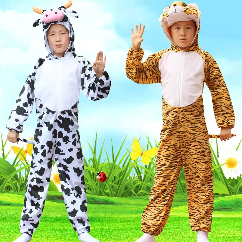 Children\'s Day Animal Jumpsuit Performance Costumes Festival Performances Kindergarten Children\'s Zodiac Costumes