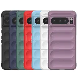 Étui en silicone pour Google Pixel 8 Pro, 7 Pro, 7A, coque de protection antichoc en caoutchouc pour téléphone portable