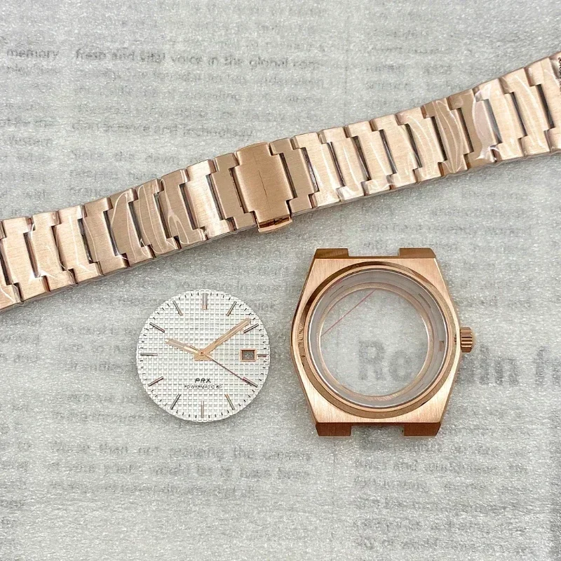 Sup Player Gold Rose Gola Комплект модифицированных ремешков корпуса 40 мм Подходит для механизма NH35/36 Сапфировое стекло через нижнюю часть для циферблата 31,8 мм