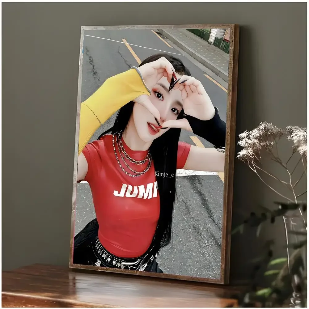 Stylish Kpopidol K-Kim Ji-soo Poster Modern Wall Art Bedroom Living Room Print Unframed