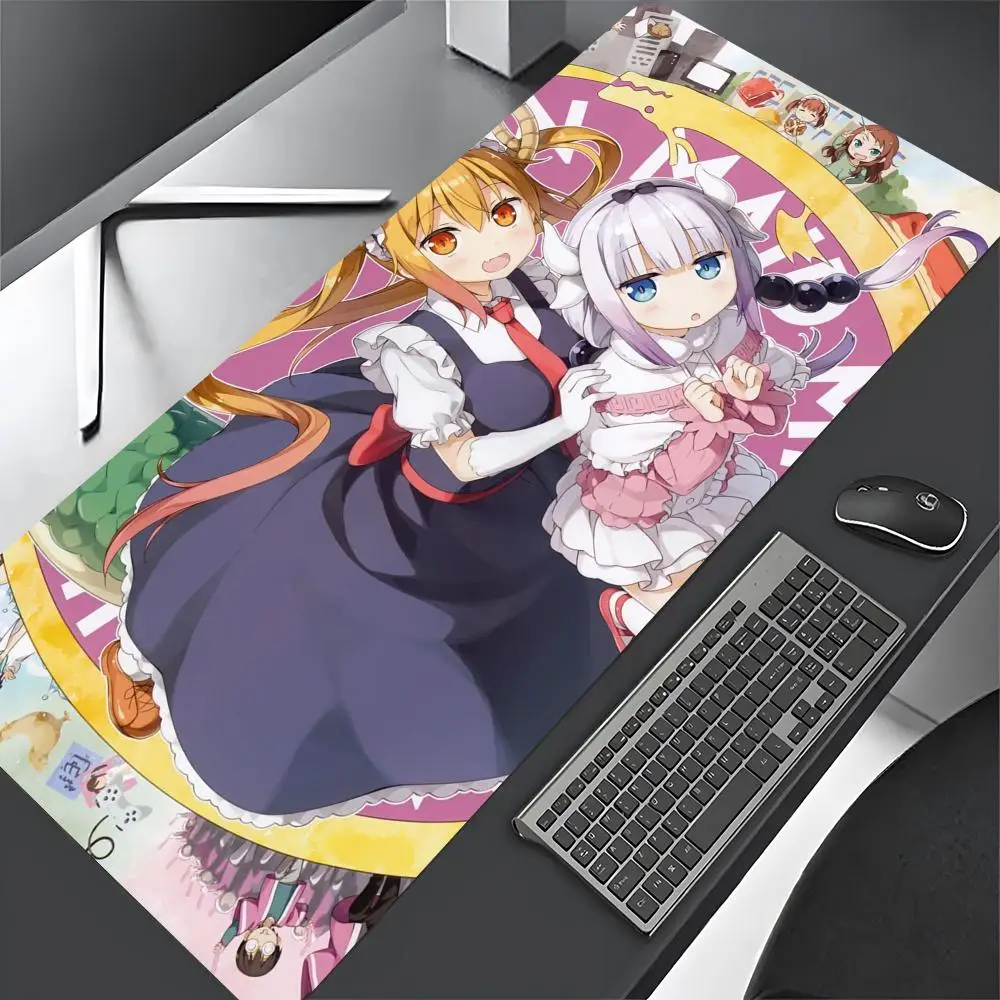 Miss Kobayashi Dragon Maid podkładka pod mysz duża gry komputerowe akcesoria 1000x500mm maty dla graczy dywanik antypoślizgowy Laptop miękkie myszy