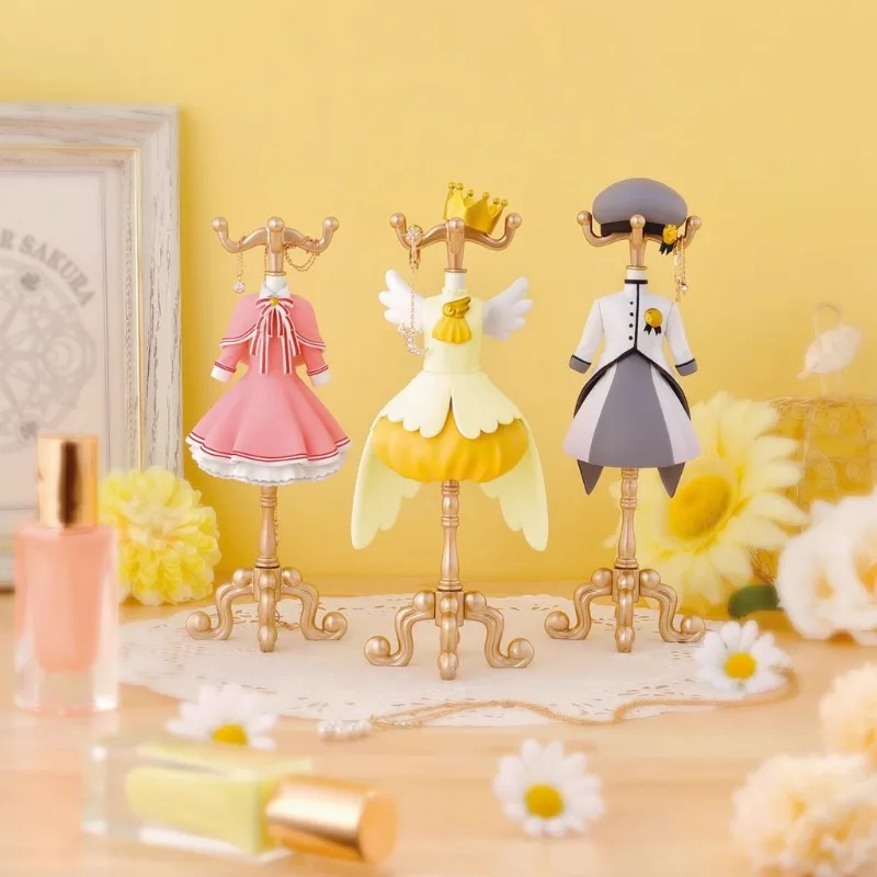 BANDAI Card Captor KINOMOTO SAKURA  Ceremonial Dress Clothing Jewelry Rack Children's Day Gifts Keepsake Cute Figure Model Toys