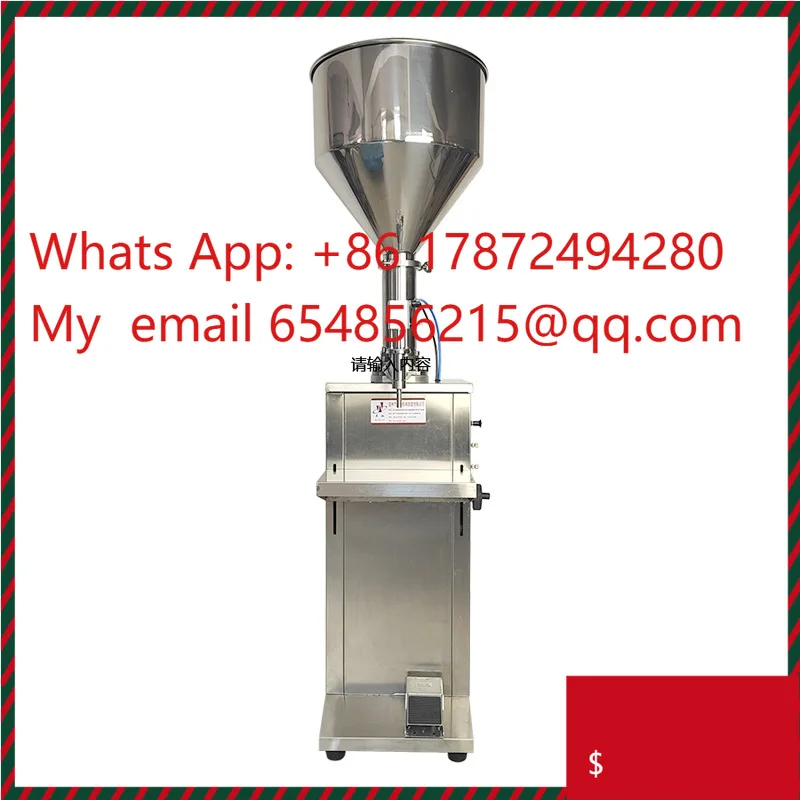 

Pneumatic paste quantitative small filling machine 304 stainless steel semi-automatic vertical filling machine
