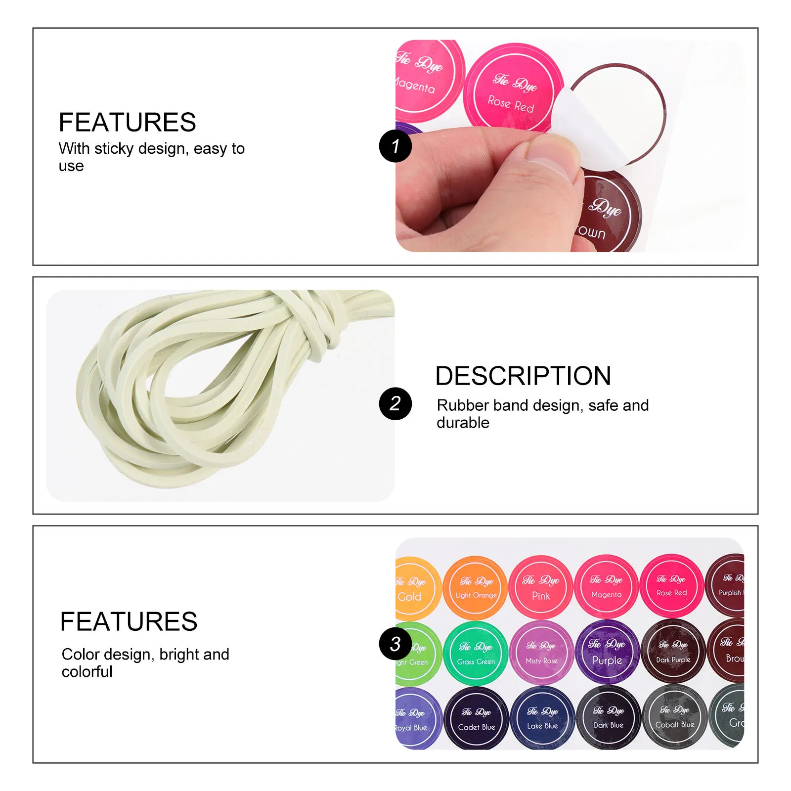 

1 set Tie Dye Powder Kit For Cotton Rayon Fabric Dyeing Set Diy Color Mixing Refill Packets Large Party Kit Handicraft Sewing