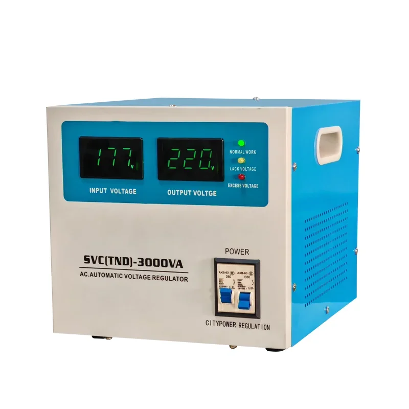 Factory Price TND/SVC 1KVA 3KVA 10KVA 15KVA 30KVA AC Single Phase SVC Automatic Servo Voltage Regulator Stabilizer