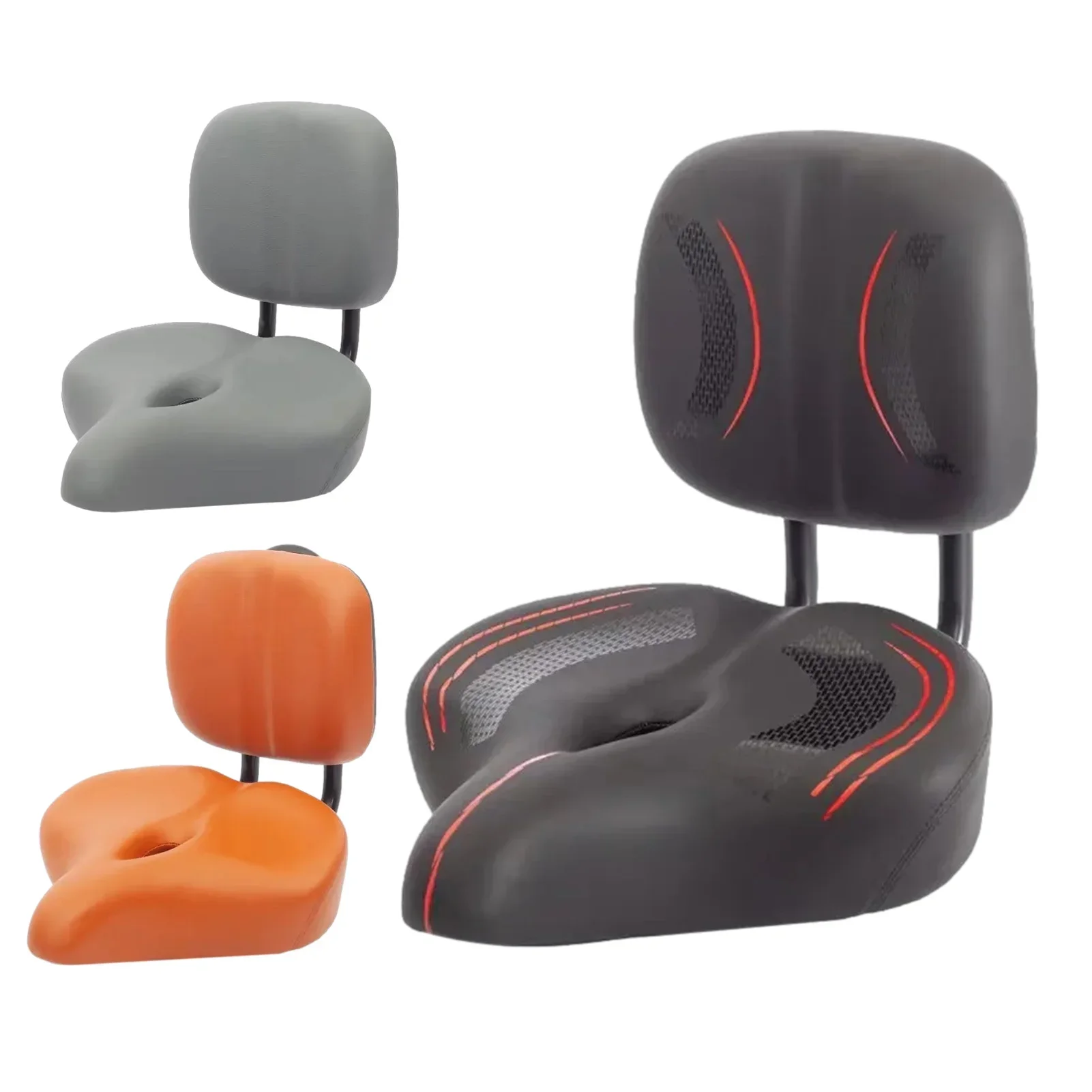 

Wide back saddle for electric bike, passenger seat, road bike seat, shock absorption