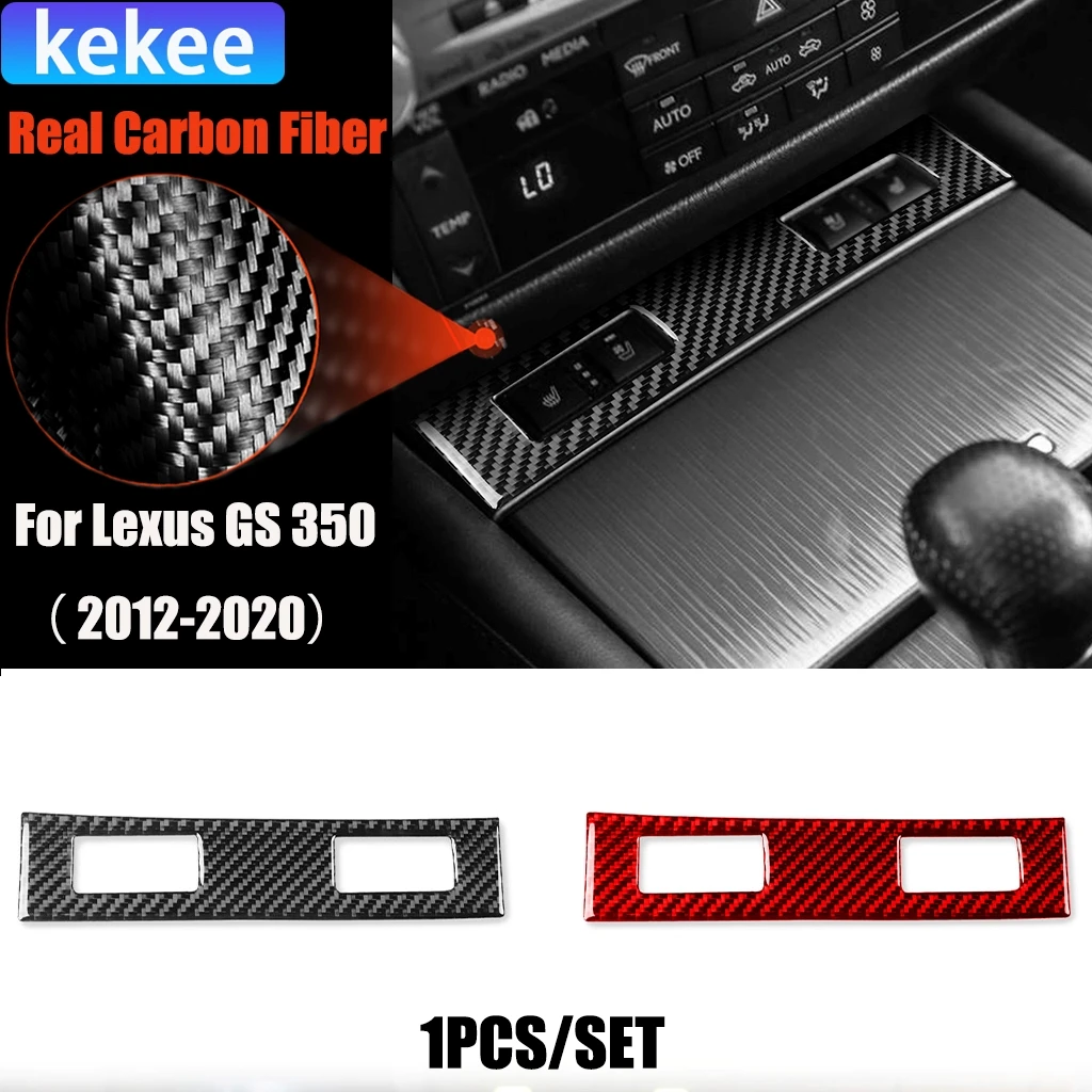 

Carbon Fiber Car Accessories Seat Heating Control Decorative Modified Interior Trim Cover Soft Sticker For Lexus GS 350 2012-20