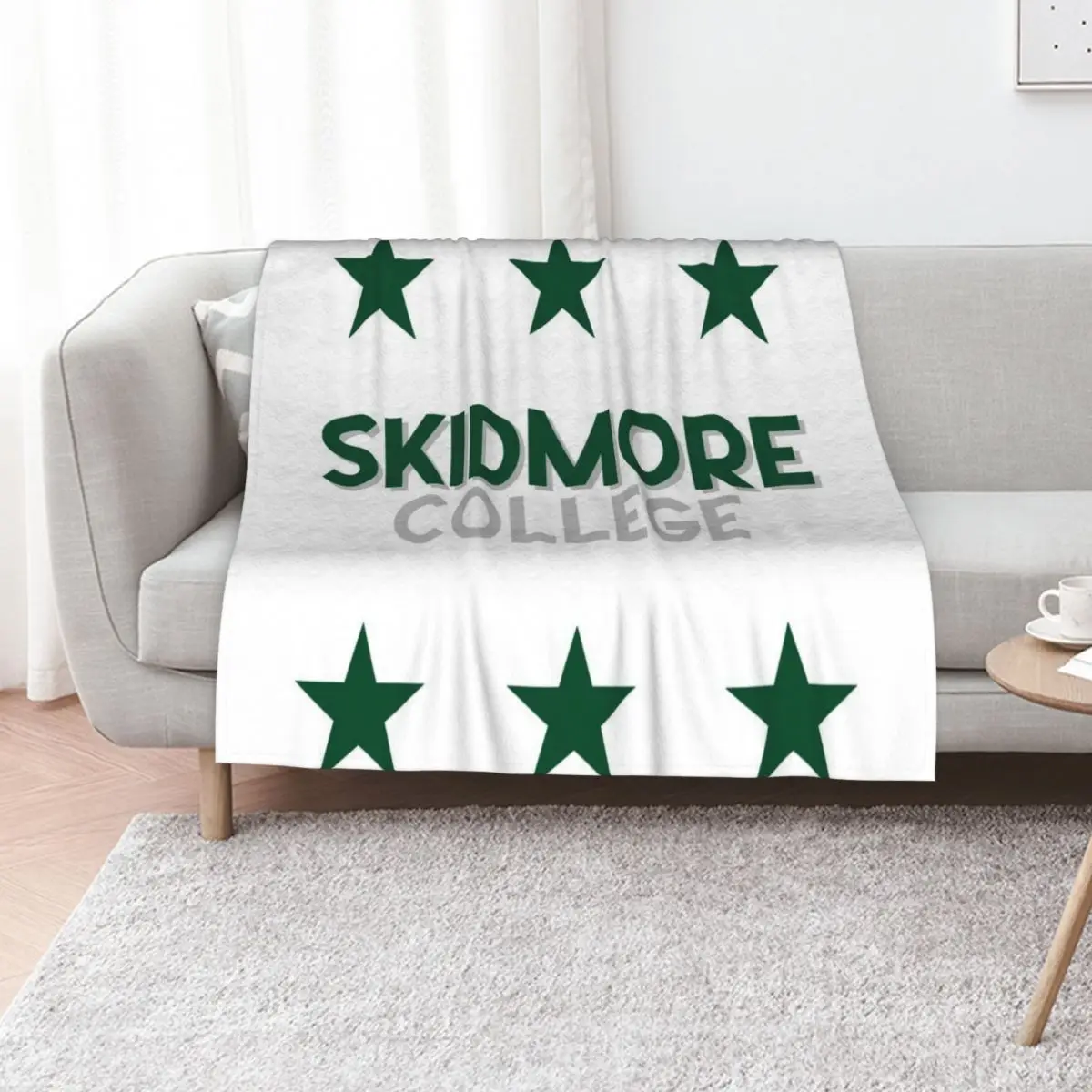 

Skidmore College Throw Blanket Cute Flannel Custom wednesday Blankets