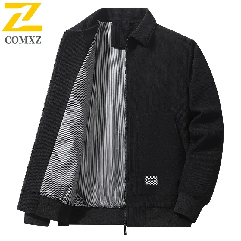 

COMXZ Outdoor Hiking Jacket Men Thickened Travel Cold Resistant Parka Stand Collar Business Casual Lightweight Winter Clothing