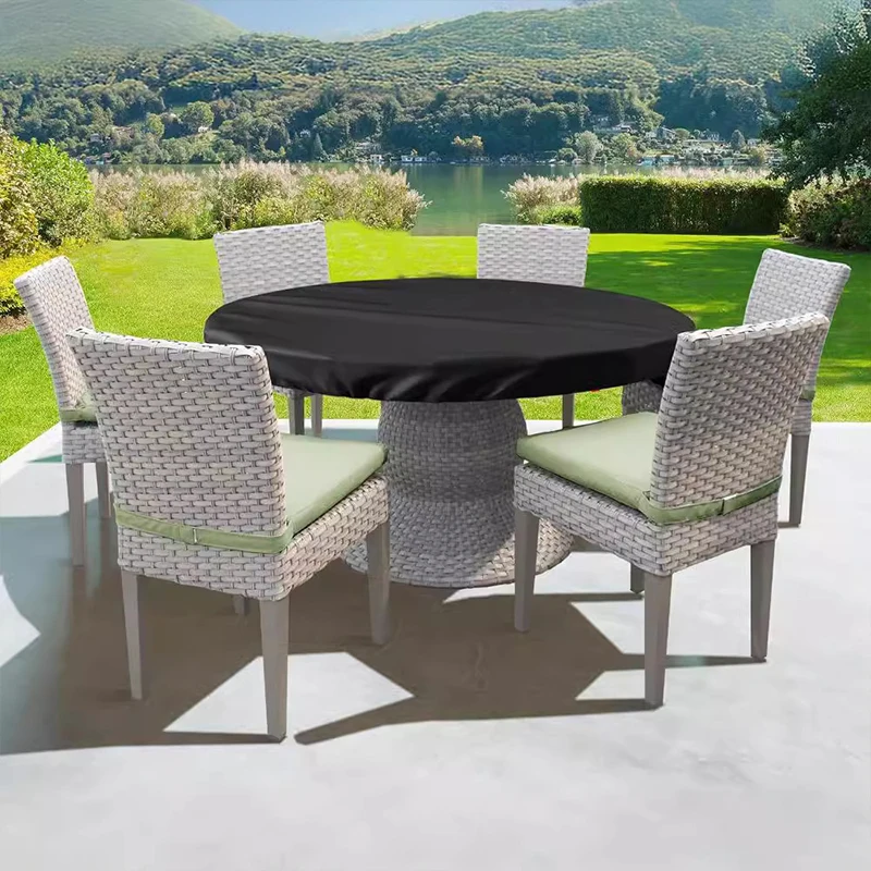 Round Table Cover Outdoor Garden Furniture Rain Cover Waterproof Oxford Sofa Protection Garden Patio Furniture Table Cloth