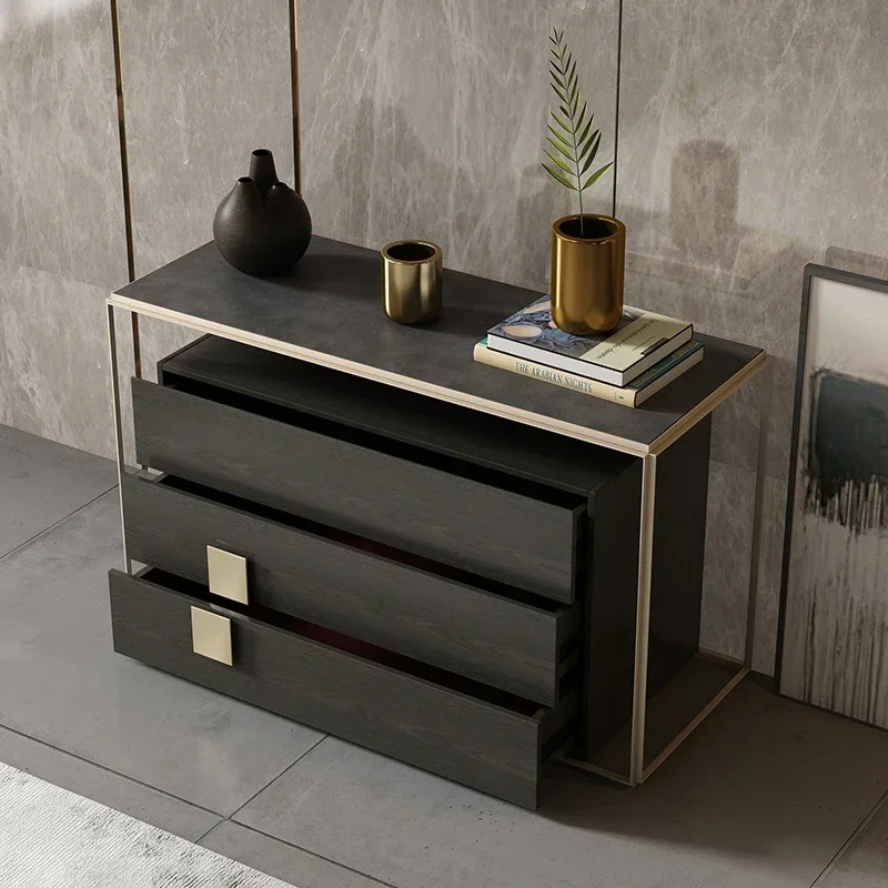 Luxury Light Storage Partition Storage Cabinet Storage Locker Dresser Living Room Cabinets Home Furniture Showcase Drawers
