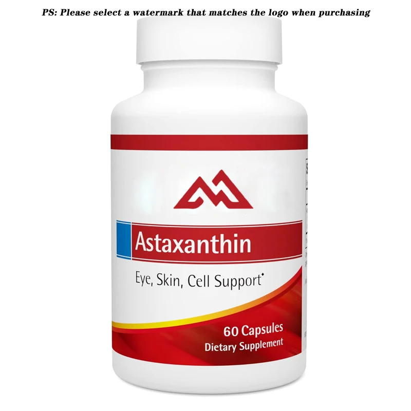 Astaxanthin 6mg 60 แคปซูล เหมาะสําหรับดวงตา ผิว และภูมิคุ้มกัน - แอสตาแซนธินธรรมชาติที่ปลูกในสหรัฐอเมริกา ไม่ใช่จีเอ็มโอ