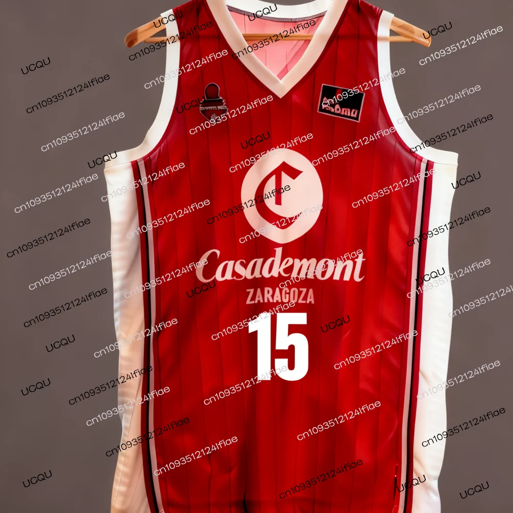 2025 لعبة كرة السلة سرقسطة جديدة جيرسي رودريغيز رقم. 15 كرة السلة جيرسي مروحة خاصة جيرسي كيت سترة رياضية اسبانيا كرة السلة