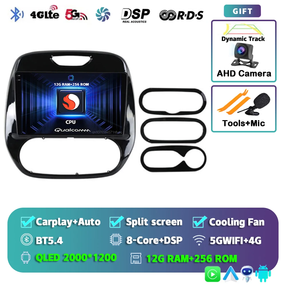 Android 15 Autoradio Voor Renault Kaptur Captur Clio Samsung QM3 2013 2014 2015 2016 Draadloze Carplay multimedia Android Auto 4G