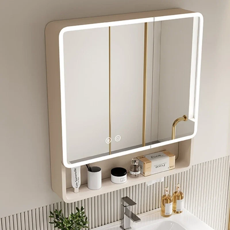 Nordic Intelligent Bathroom Cabinets Touch Multifunctional Bathroom Cabinets Wall-mounted Home Furniture Armadi Specchi HBMC