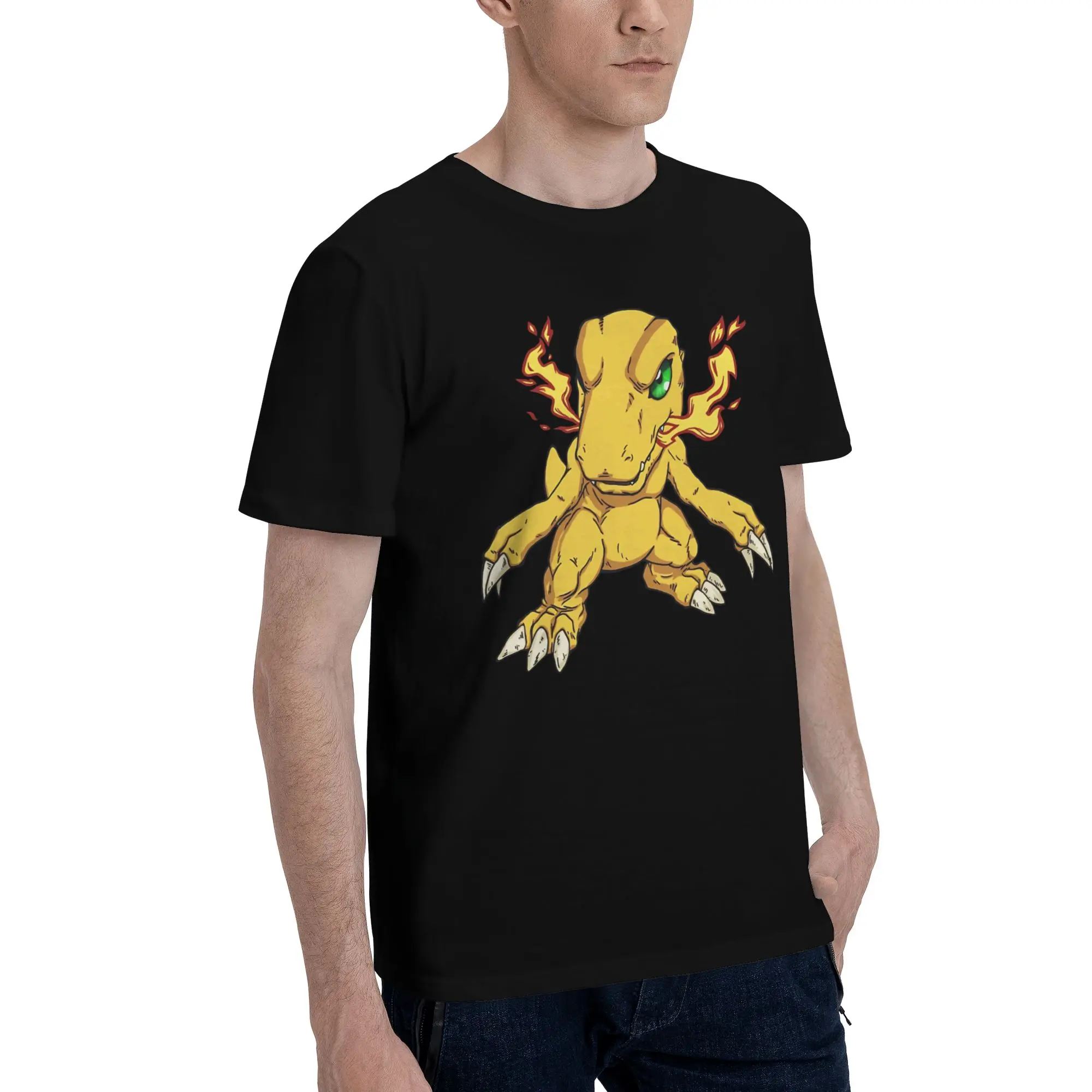 Agumon (v2)  Funny Graphic 100% Cotton T-Shirt Bandai Digimon Tees Tops For Men