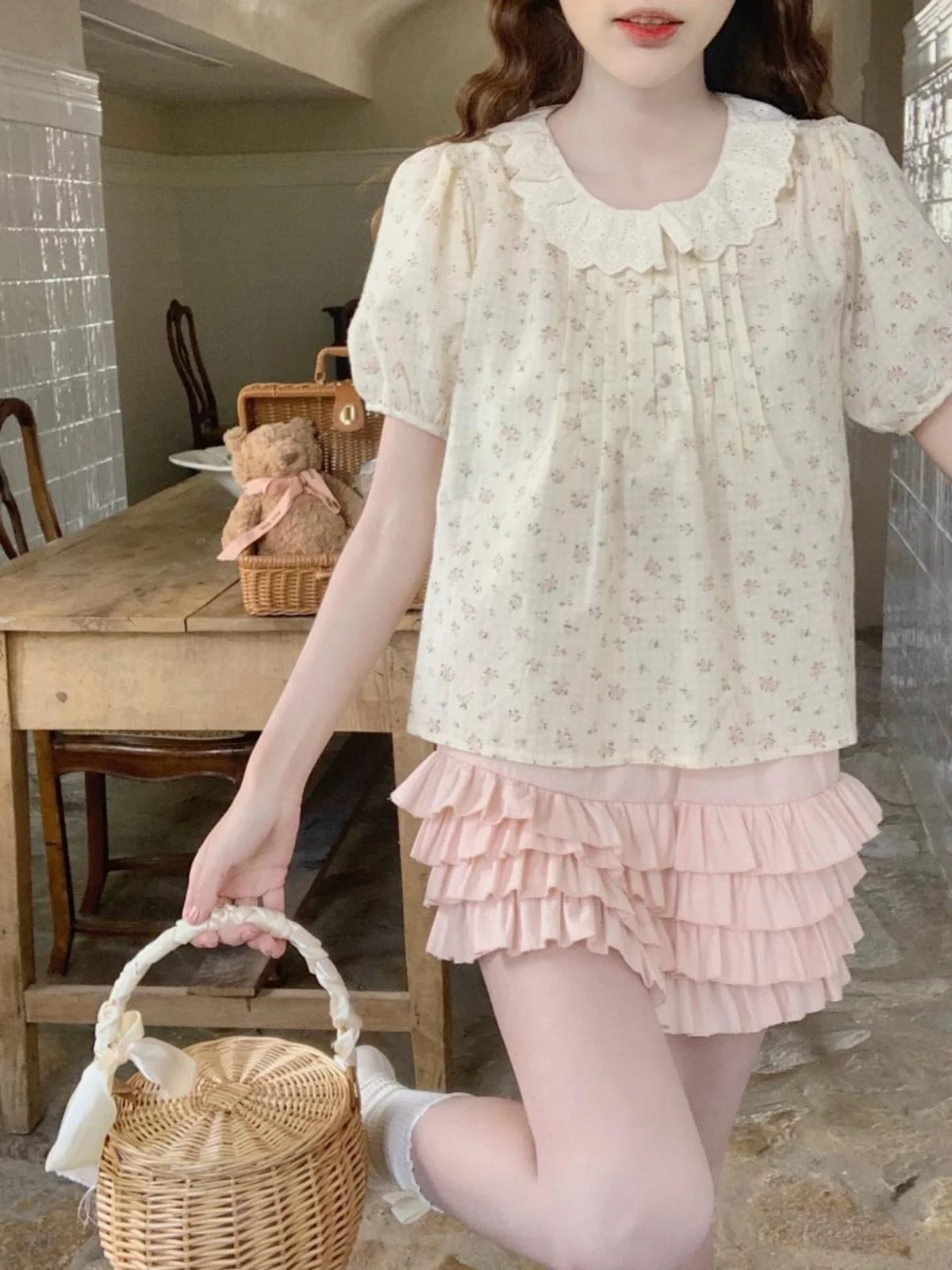 Extra Large Size Cake Skirt Short Skirt Lace Puffy Ballet Cream Short A-Line Half-length Skirt for plus Size Women