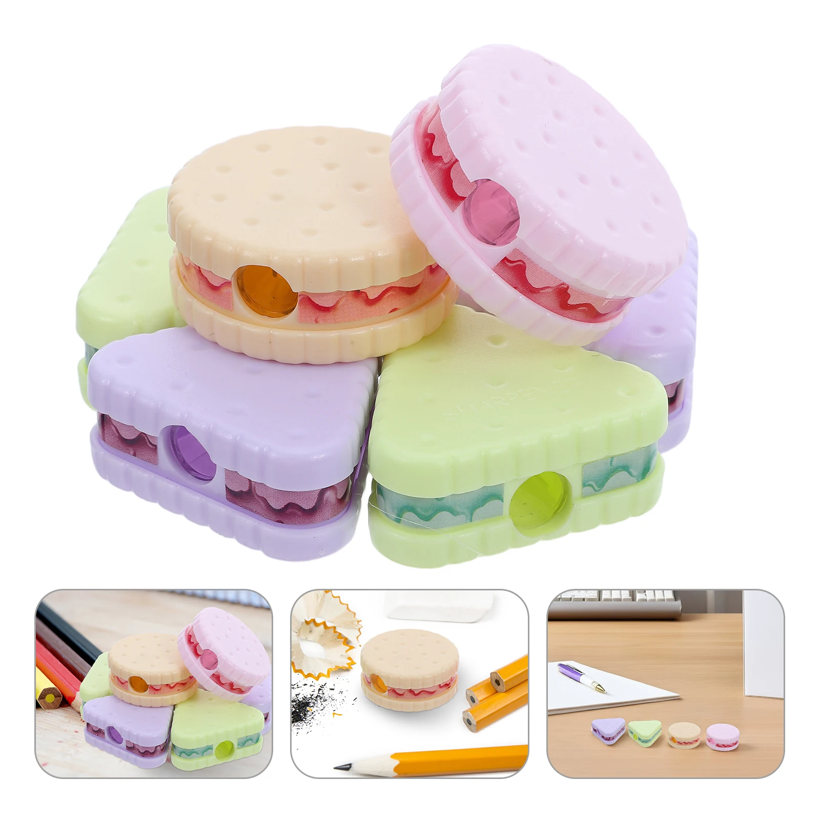 

36pcs Cute Cookie Sharpeners Pencil Sharpener Primary School Students Creative Stationery for Children Birthday Party Favors