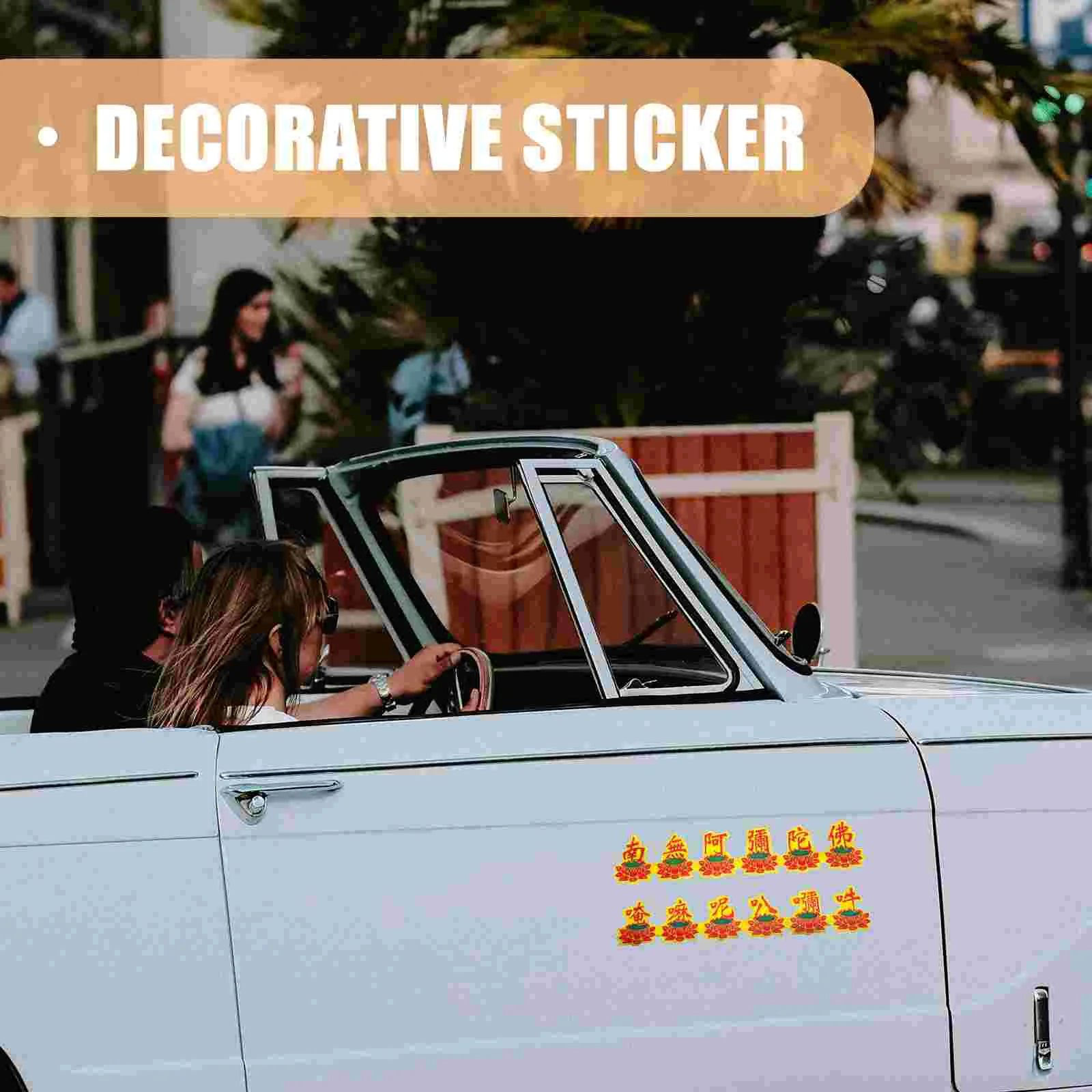 12 Pcs Decorate Metal Stickers Car Window Decals for Vehicles Truck Paper