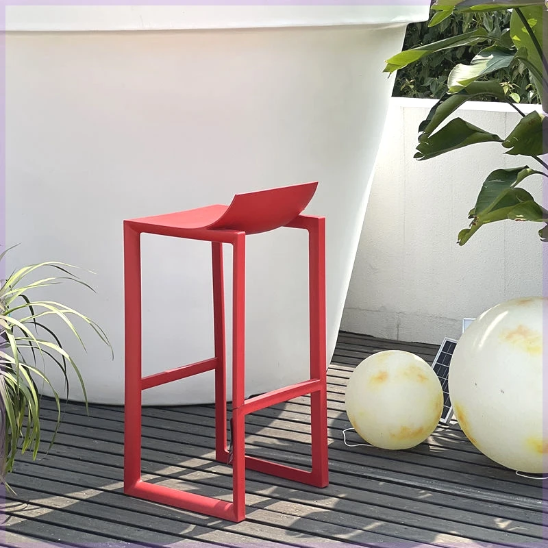 

Breakfast Chair Modern Metal Bar Stools Adjustable Design Chairs Plastic Mid Century Furniture Home Plastic Poltrona Make Up