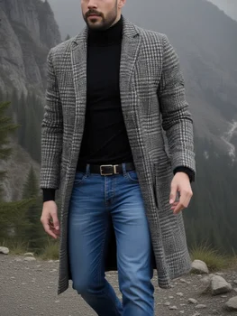 Men's Checkered Winter Coat 3 Winter Must Have Overcoat Men's Classic Checkered Coat Quilted Warmth Slim Single Breasted With Lined EU Sizing Any Occasion 3