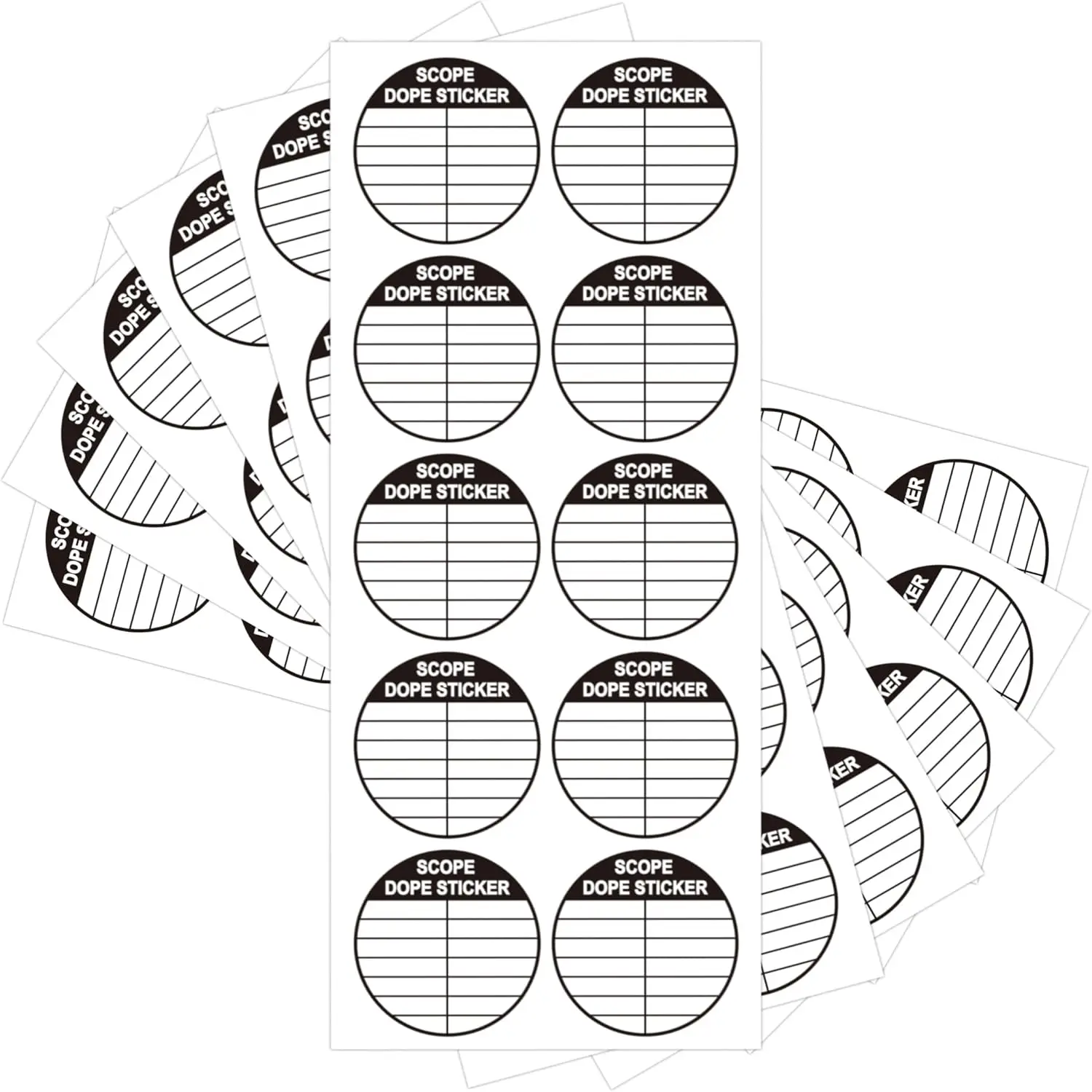 

100 PCS Writable Scope Stickers 1.5 Inch Caps for Marking And Identification