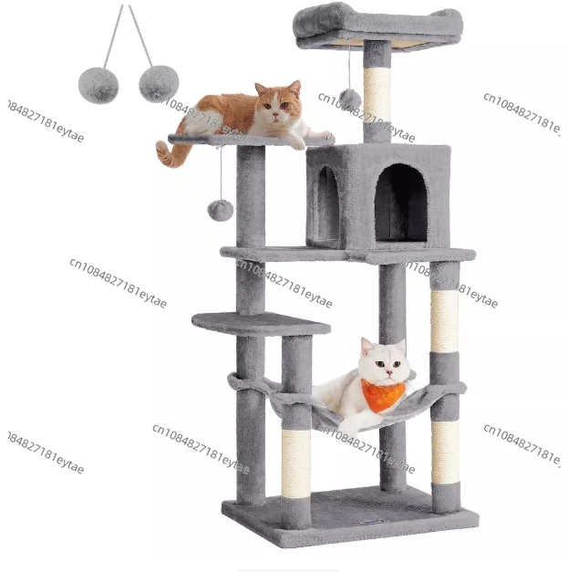 alberi-e-tiragraffi-per-gatti-multi-livello-rosa-con-amaca-torre-per-albero-per-gatti-in-legno-di-lusso-per-animali-domestici