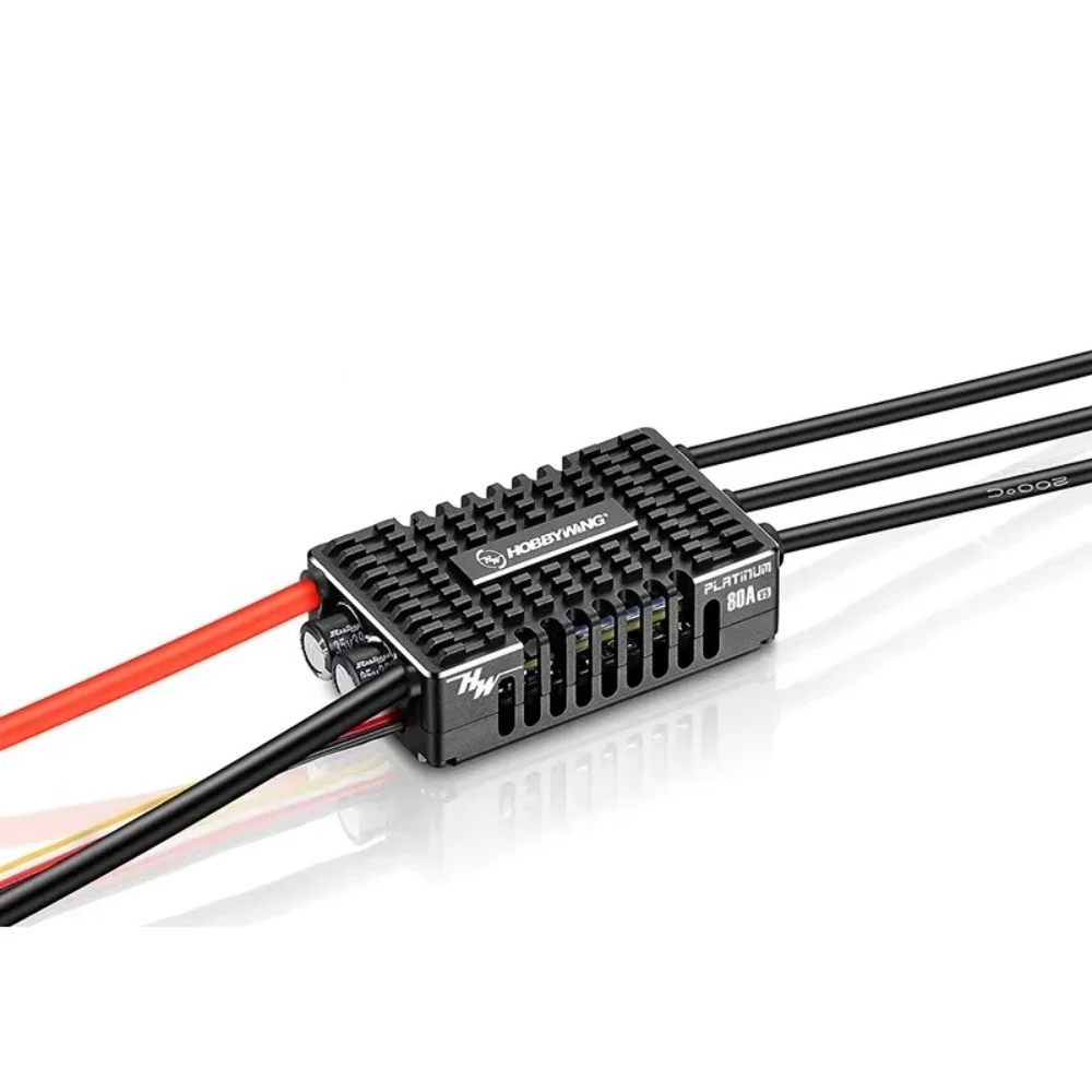Hobbywing Platinum 80A V5 Brushless ESC 3‑8S LiPo 80A/120A Peak BEC 5‑12V For 325‑420 RC Helicopter Fixed‑wing Airplane