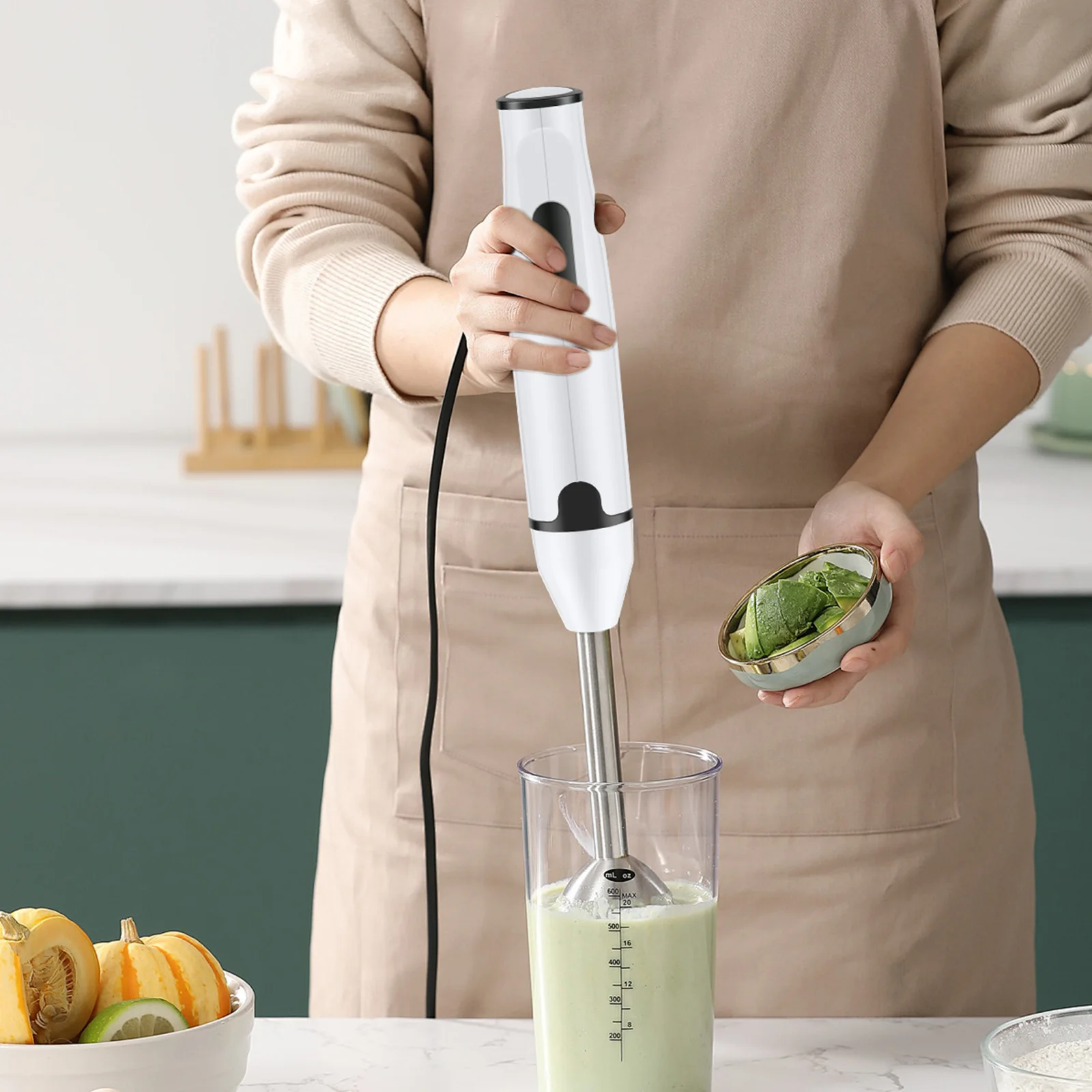 Hand Immersion Blender Multifunctional Food Mixer Household Handheld Immersion Blender Electric Stick Blender Kitchen Gadget