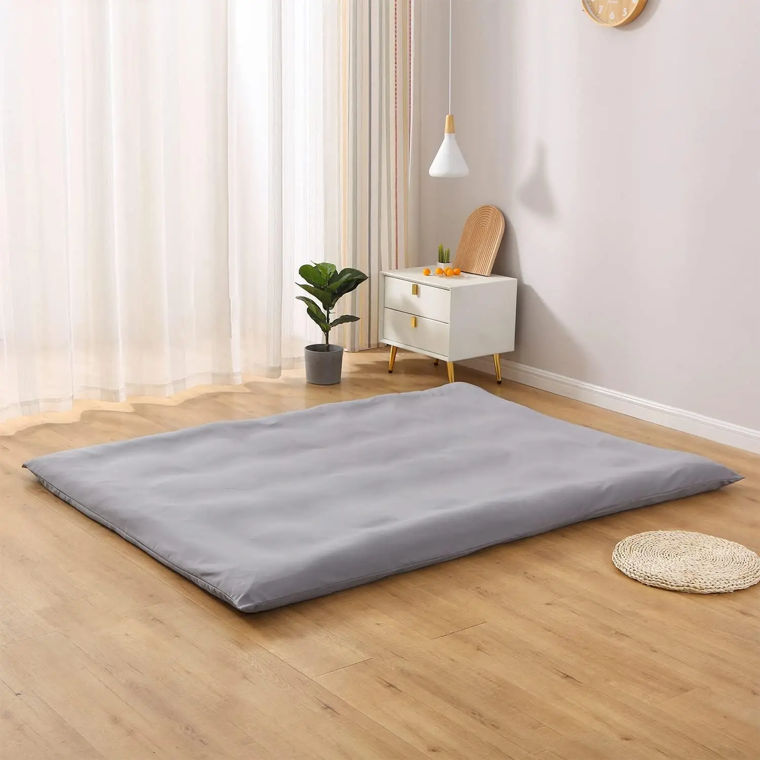 

Floor Futon Mattr Cover Only For Traditional Japanese Futon Mattress,Zipper Soft Skin-Friendly Breathable Without Shrinking,For