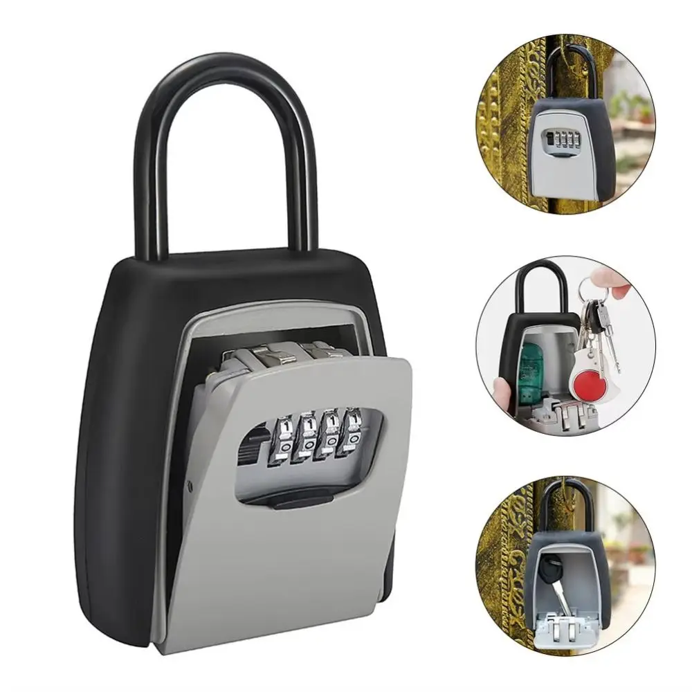 All Metal Structure Wall Mount Key Storage Box Full Installation Fittings Mechanical Coded Lock Combination Key Storage Box