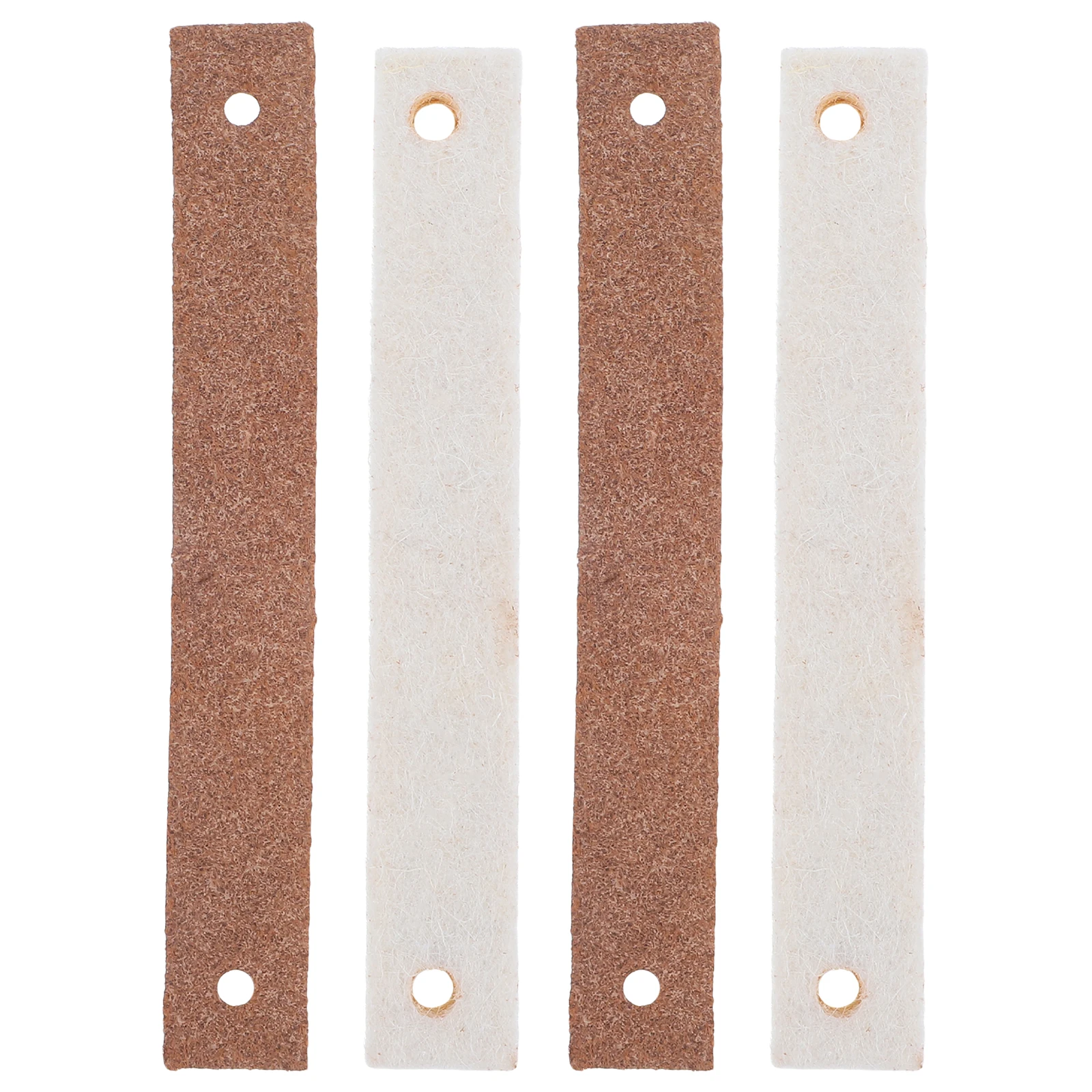 

4 Pcs Bike Brake Pads Drag for Exercise Component Replacement Wool Cowhide Parts