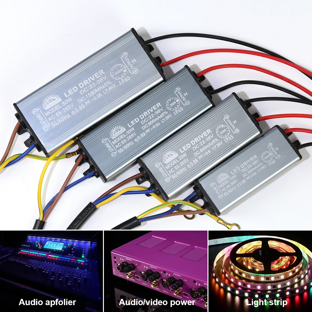LED سائق ل LED 50 واط 30 واط 20 واط 10 واط 1500mA 900mA 600mA 300mA وحدة امدادات الطاقة محول محول IP65 التيار المتناوب 85-265 فولت إلى تيار مستمر 22-38 فولت #5