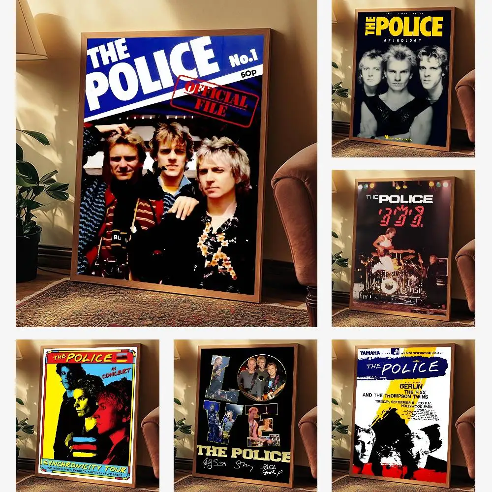 ملصق فني لفرقة الروك الشرطة مع مطبوعات هدية تزيين غرفة النوم وغرفة المعيشة