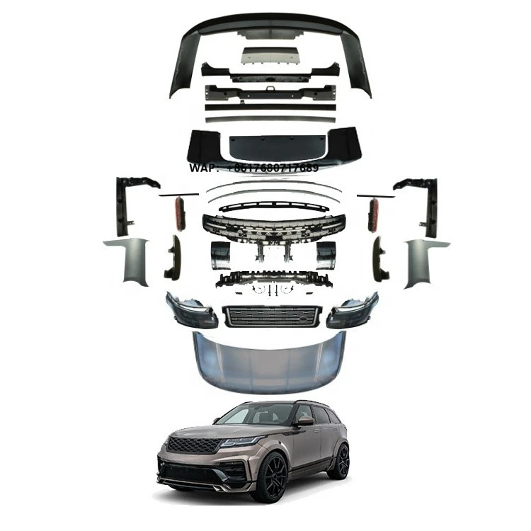 Car Accessories 2013-2017 Upgrade 2023 Vogue Style  Old to New Front Rear Bumper Grille with Auto Lamps Body Kit for Range Rover