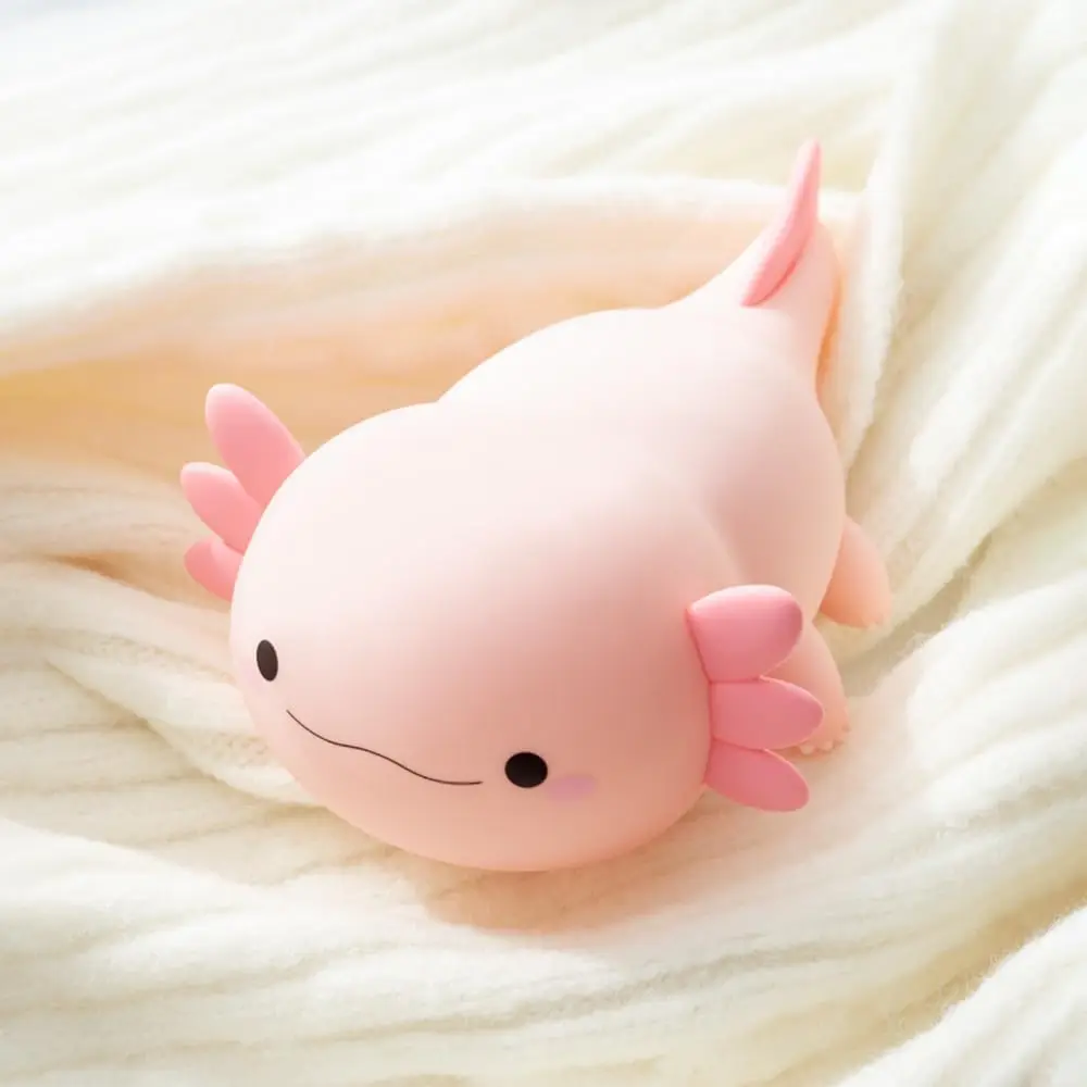 Axolotl Night Light Silicone Nursery Sleeping Lamp Touch Control Nightlights USB Rechargeable Cute Table Lamp for Baby Child