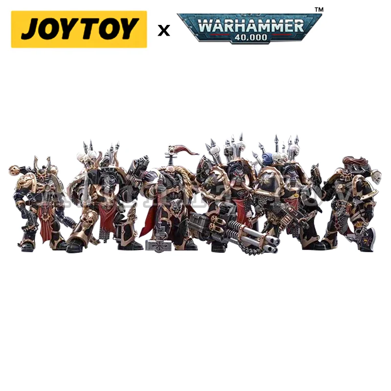 Joytoy ชุดโมเดลทหารอนิเมะ Warband 40K จากตุ๊กตาขยับแขนขาได้1/18 (6ชิ้น/เซ็ต)