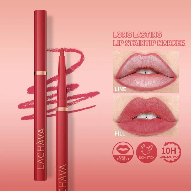 

Waterproof Matte Lip Pencil Long Lasting Lip Liner Moisturizing Lip Balm Non-stick Cup Lipstick Lips Makeup Cosmetics for Women.