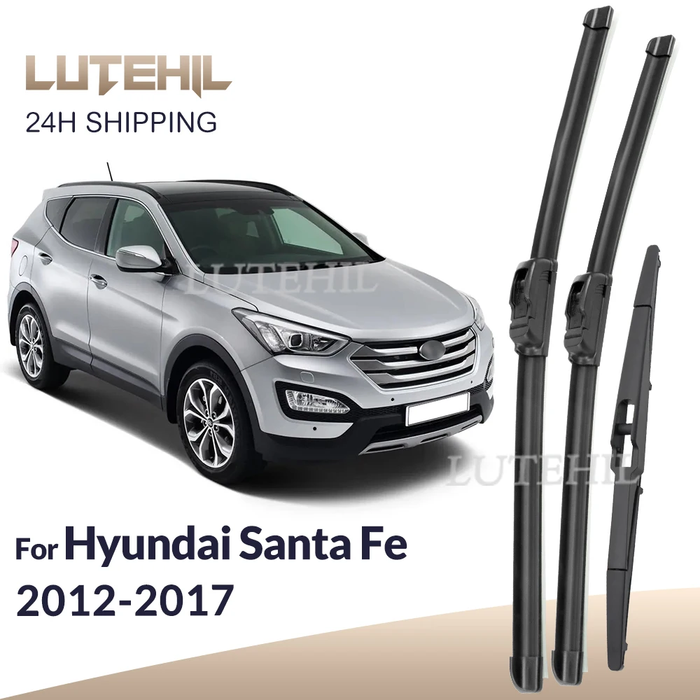 

For Hyundai Santa Fe DM 2012-2017 2013 2014 2015 Wiper Front&Rear Wiper Blades Windshield Windscreen Window Brushes 26"+14"+13"