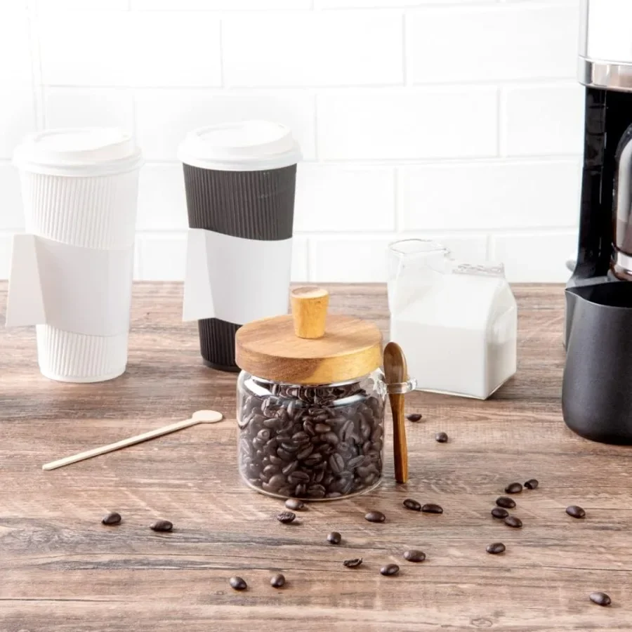 أدوات المطاعم، جرة تخزين زجاجية 16.9 أونصة، 1 جرة كوكي زجاجية قابلة للغسل في الأطباق، ختم محكم، حلوى شفافة صديقة للبرودة