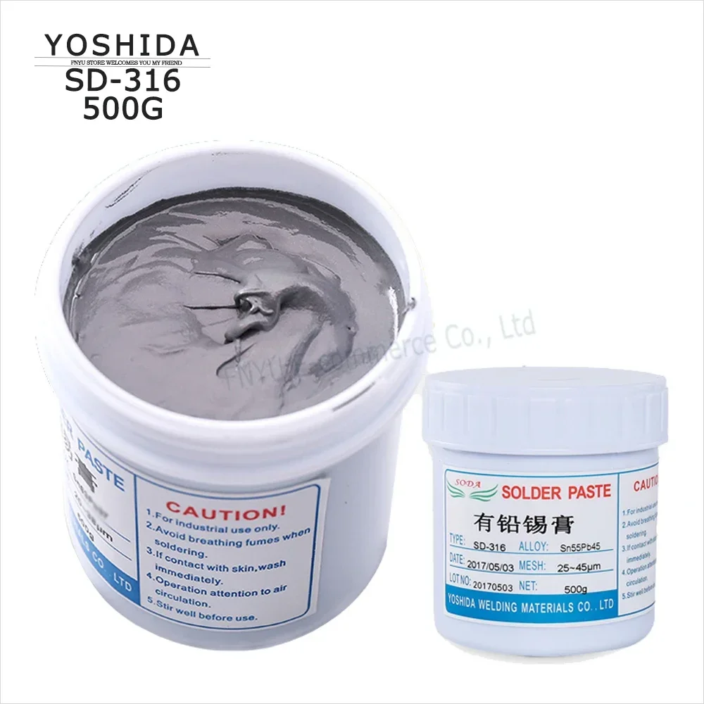 Sn55 Pb45 خاص SMT التصحيح لحام لصق منتج إليكتروني لحام 500G تدفق لحام SD-316 LED إصلاح مع الرصاص لحام لصق