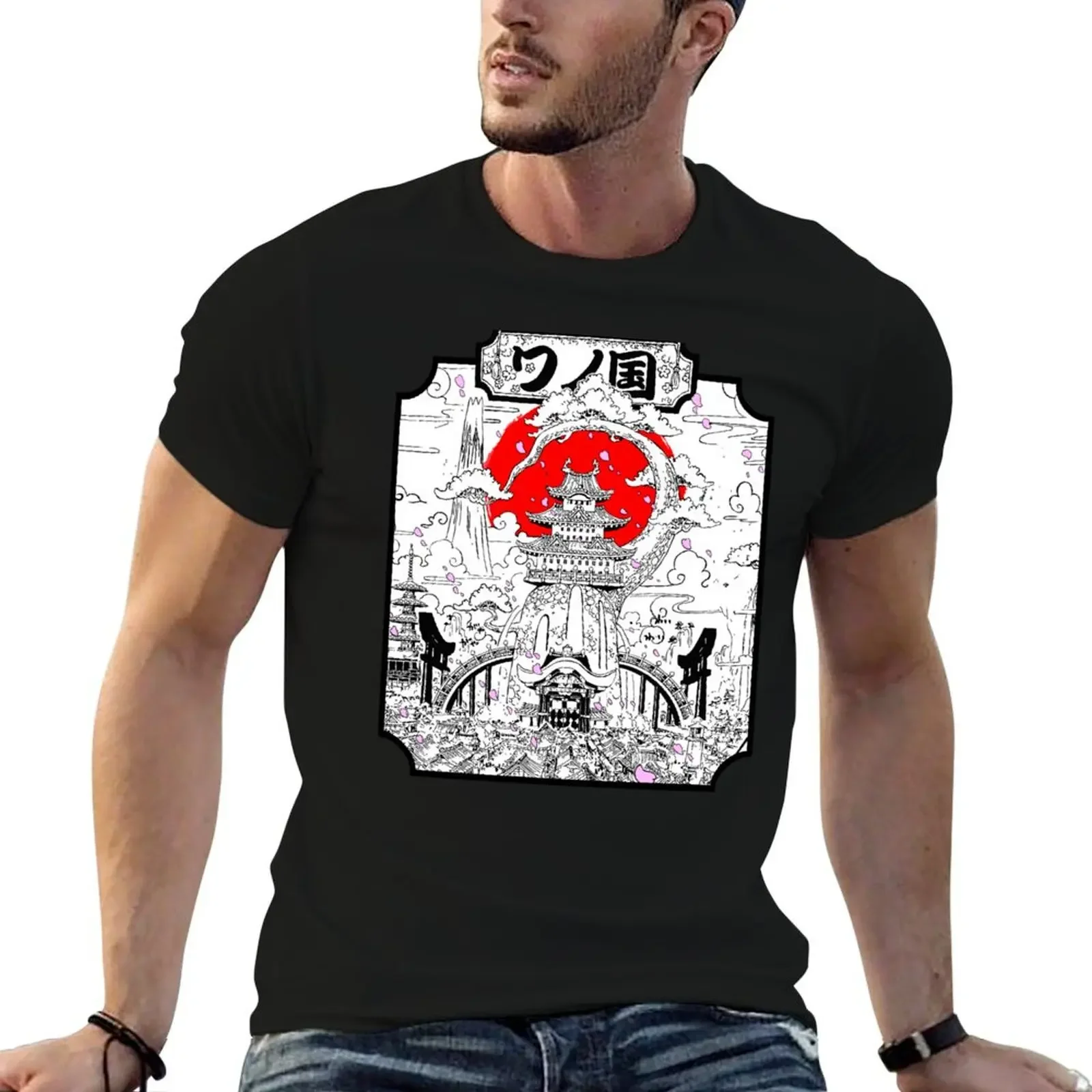 Wano kuni T-Shirt blacks anime clothes cheap stuff mens graphic t-shirts anime