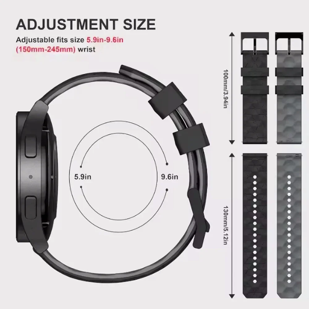 20 mm 22 mm Sportarmband für AMAZFIT GTR 4 3 Pro 47 mm Gürtelband AMAZFIT GTS 4 3 2e BIP6 BIP 6 5 Weiches Silikon-Ersatzarmband