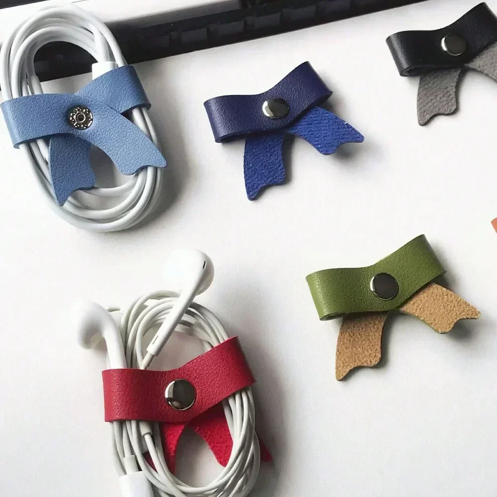Earphone Cable Winding Device, Home Appliance Cable Organizer, Bow Tie Winding Cable Clip, Power Cord Organizer