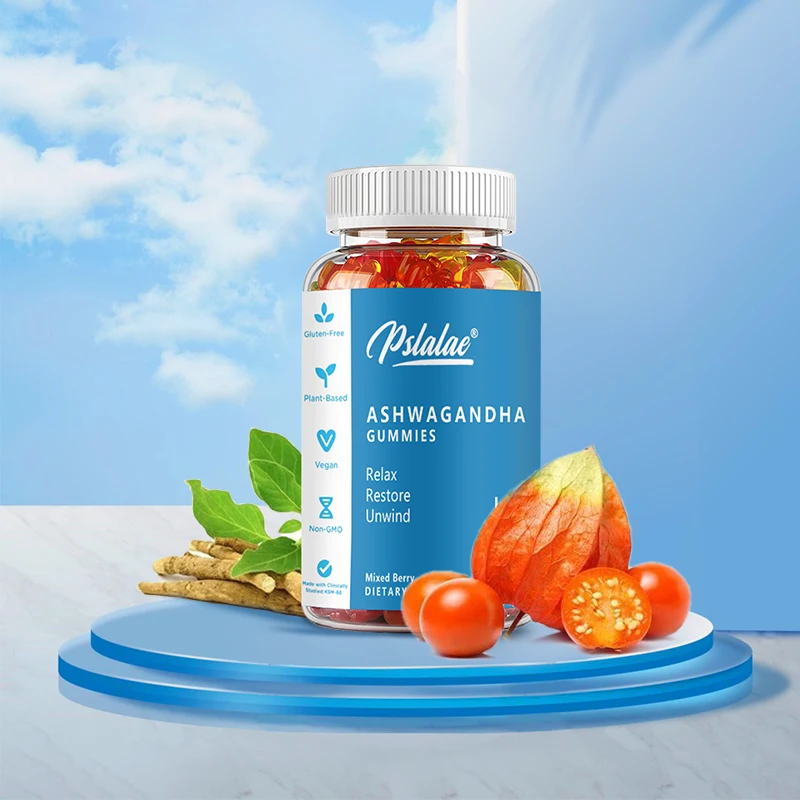 

Ashwagandha Gummies - Helps Calm Emotions, Relax The Body and Mind, and Enhance Cognitive Abilities, Relieve Stress