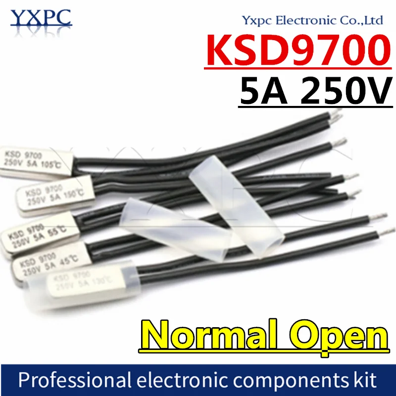 KSD9700 Normal Open 15C 35C 55C 60C 70C 80C 85C 90C 95C 100C 155C 5A 250V Thermostat Thermal Protector fuses Temperature Switch